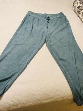 Cupio Washed Teal Drawstring Joggers